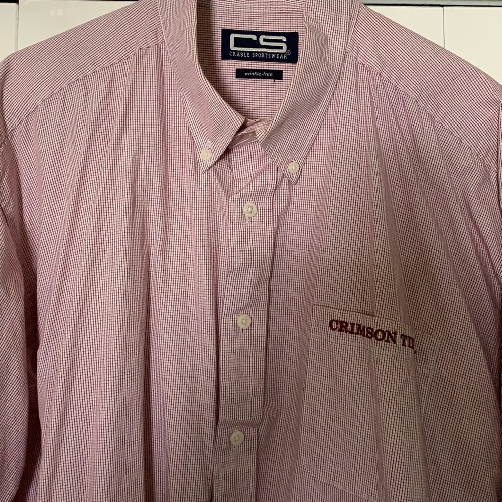 Alabama Crimson Tide long sleeve dress shirt.